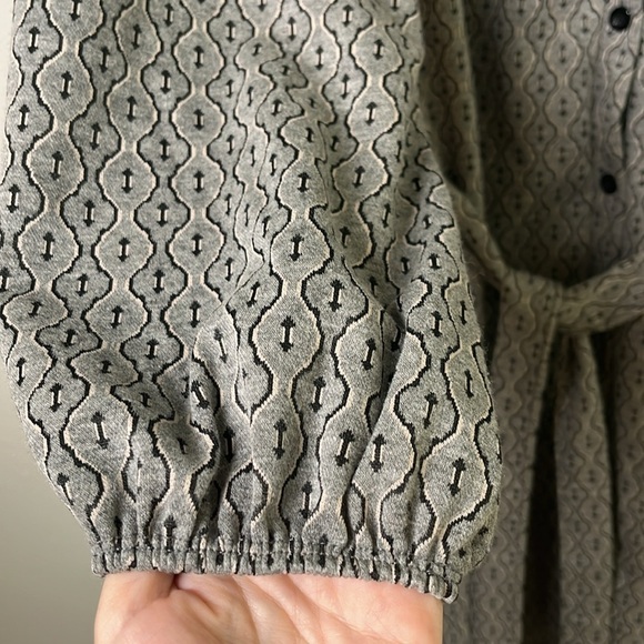 Lucky Brand Gray Knit V-Neck Button-Down Dress – Size XL - Picture 6 of 9